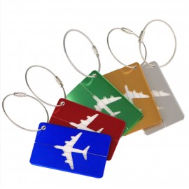 Customized Aluminium Metal Travel Luggage Tags with Wire Ring and Name Labels