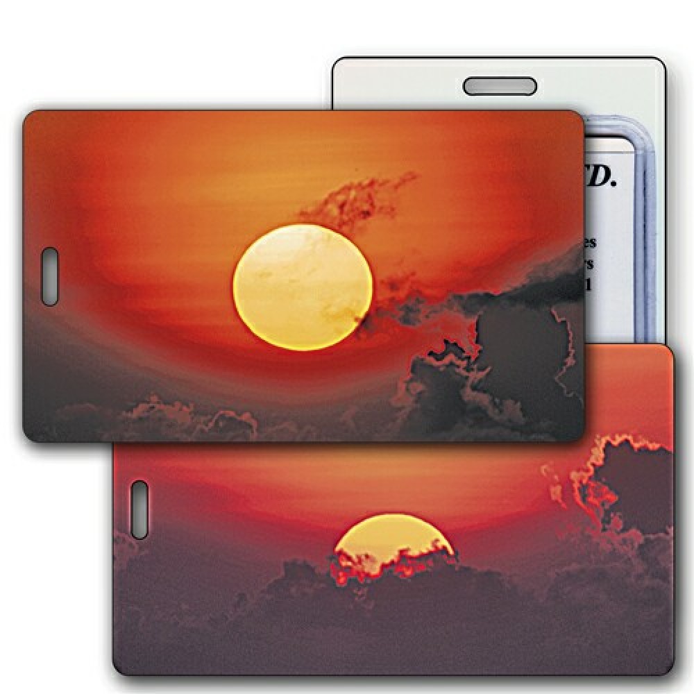 Logo Branded 3D Lenticular Orange Sunset Stock Image Luggage Tag (Imprinted) Logo Branded 3D Lenticular Orange Sunset Stock Image Luggage Tag (Imprinted)