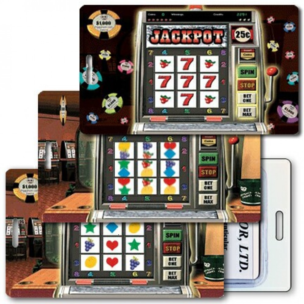 Logo Branded 3D Lenticular Slot Machine/ Casino Stock Image Luggage Tag Horizontal (Imprinted) Logo Branded 3D Lenticular Slot Machine/ Casino Stock Image Luggage Tag Horizontal (Imprinted)