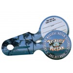 Logo Branded All-in-One Luggage Tags, Full-Color (3.5" Round) 3.5"x8.25"