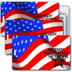 Imprinted Luggage Tag 3D Lenticular Stars & Stripes US Flag Stock Image Custom Imprinted
