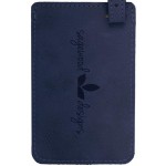 Luggage ID Tag - Blue, Leatherette Custom Imprinted