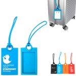 Rectangle Silicone Luggage Tag with Logo