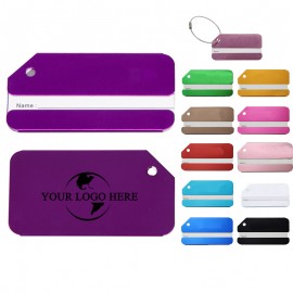 Custom Aluminum Metal Square Luggage Tag