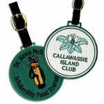 Custom Printed 3 1/2" Embroidered Luggage and Golf Bag Tag