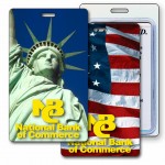Logo Branded 3D Lenticular Luggage Tag - Statue of Liberty (Full Custom Designed)