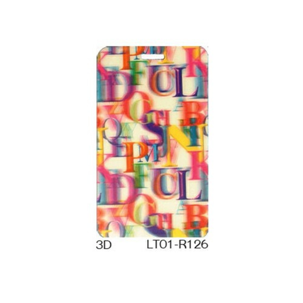 Logo Branded 3D Lenticular Changing Color Alphabet Luggage Tag (Custom) Logo Branded 3D Lenticular Changing Color Alphabet Luggage Tag (Custom)