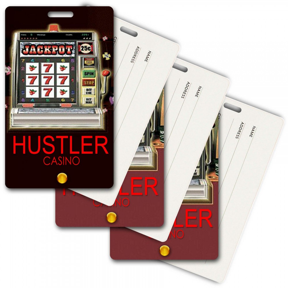 Custom Imprinted Privacy Luggage Tag w/3D Lenticular Images of Slot Machine (Imprinted) Custom Imprinted Privacy Luggage Tag w/3D Lenticular Images of Slot Machine (Imprinted)