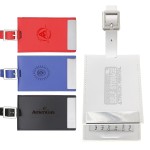 Newport Luggage Tag - White Logo Branded