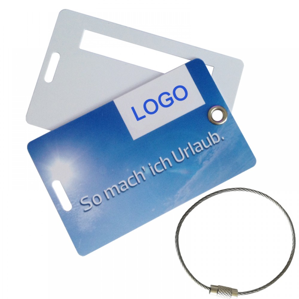 Logo Branded Credit Card Shape Two Layer PVC Trave Luggage Tag