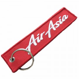 2-Sided Embroidery Fabric Flight Key Tag with Logo  2-Sided Embroidery Fabric Flight Key Tag with Logo