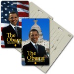 Privacy Luggage Tag w/3D Lenticular Images of President Obama (Imprinted) Logo Branded