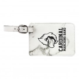 Personalized Marble Leatherette Luggage Tag