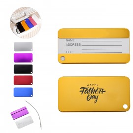 Rectangle Aluminum Luggage Tag with Logo