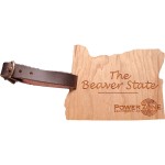 Customized Hardwood State Luggage Tags