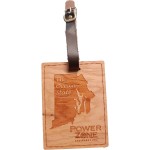 Promotional Hardwood State Luggage Tags