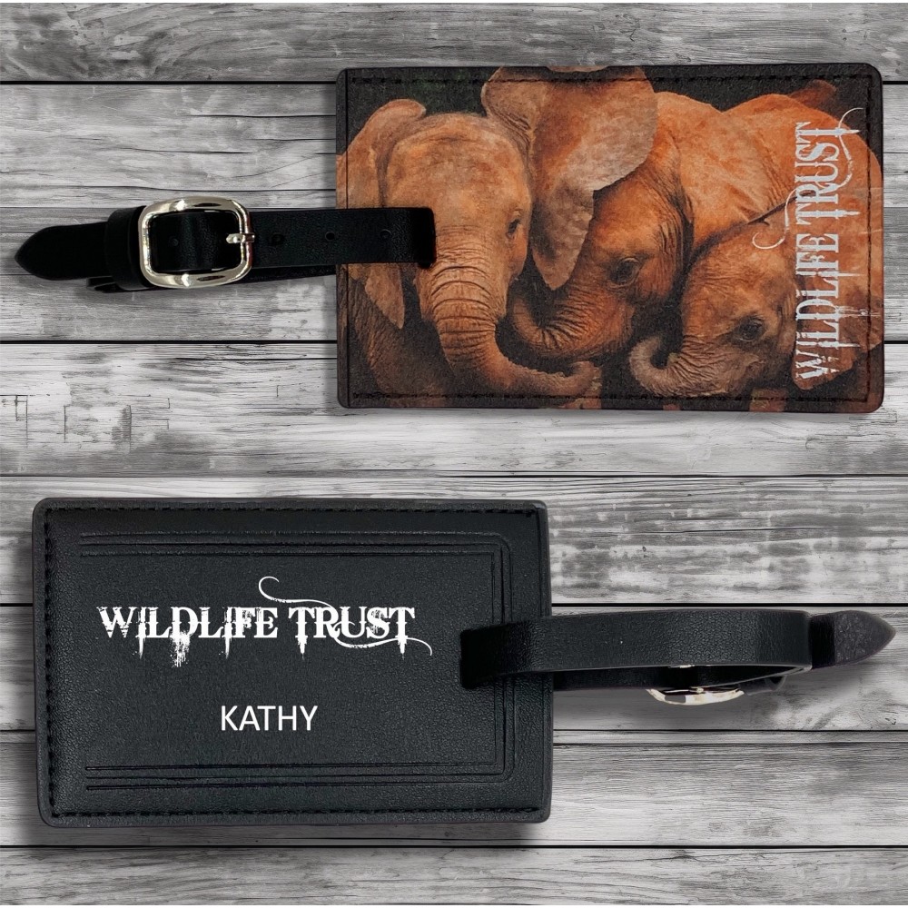 Premium Faux Leather Luggage / Bag Tags with Logo