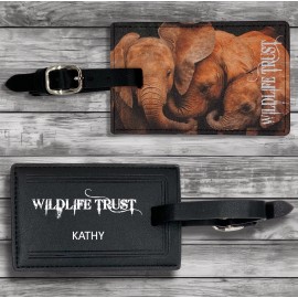 Premium Faux Leather Luggage / Bag Tags with Logo