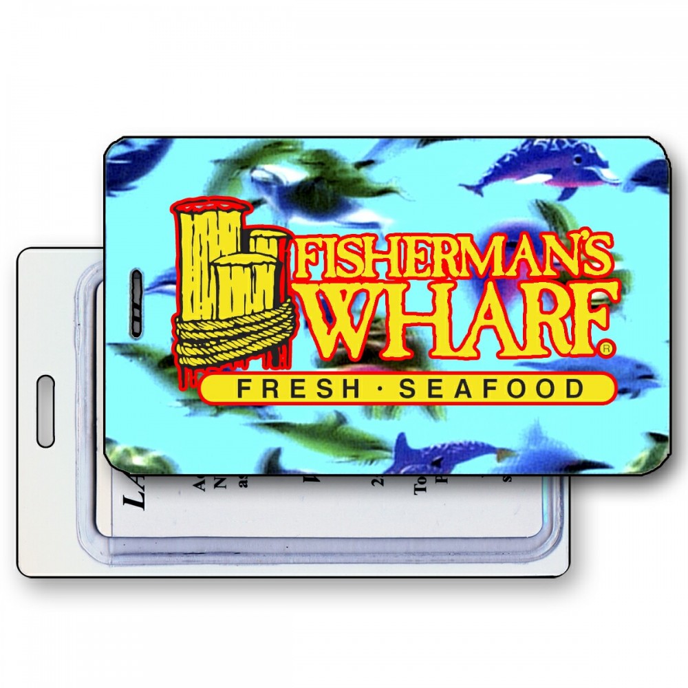 Custom Printed Lenticular Dolphins Swimming Luggage Tag (Imprinted) Custom Printed Lenticular Dolphins Swimming Luggage Tag (Imprinted)