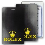 Custom Imprinted Lenticular Black/Gray Changing Color Luggage Tag (Custom)