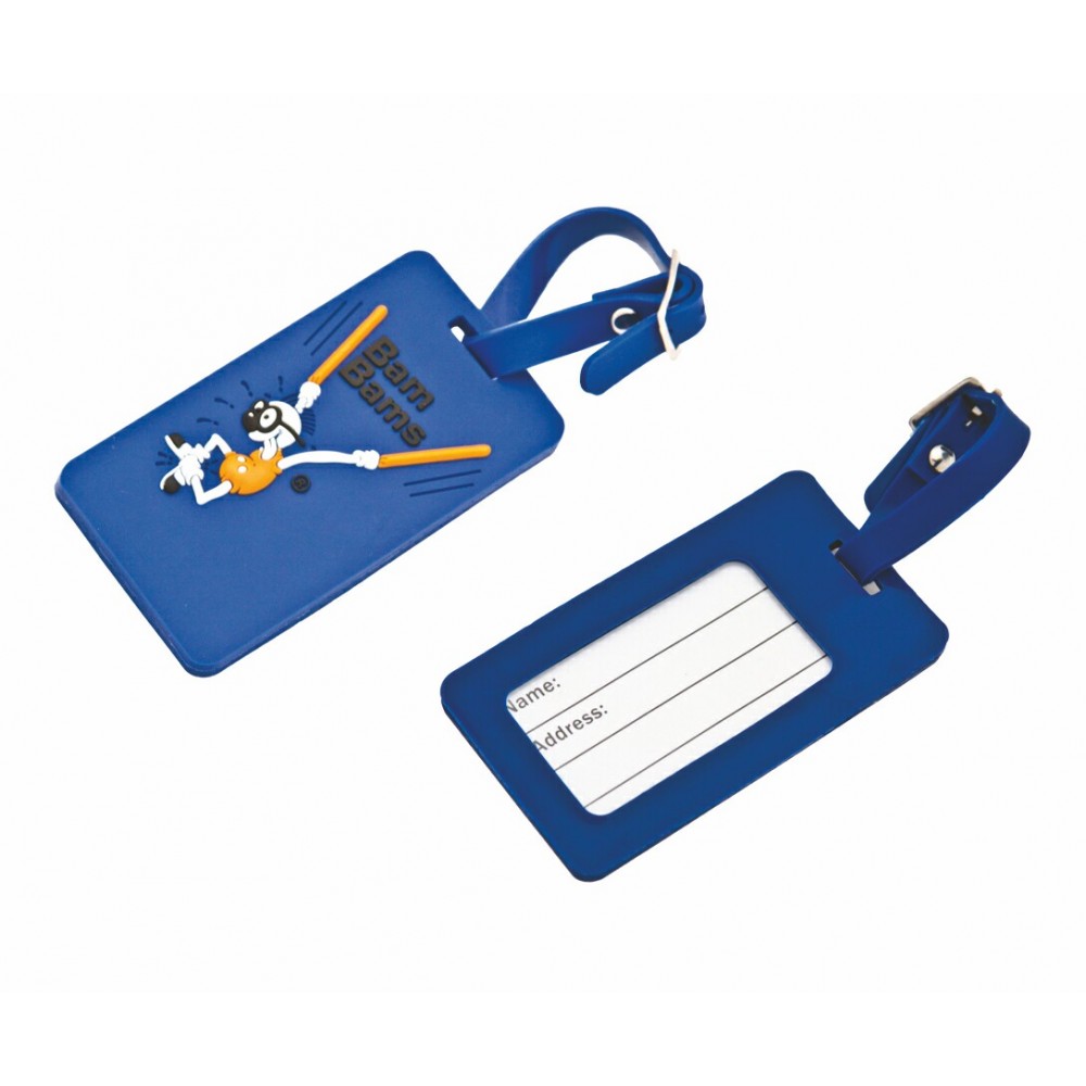 Logo Branded Soft PVC 2D Luggage Tag - Priority (2.95"x4.3" - 0.196" Thick)