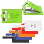Promotional Traveler Bond Leather Luggage Tag - Lime Green