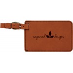 Luggage Tag, Laserable Rawhide Leatherette 4-1/4" x 2-3/4" with Logo