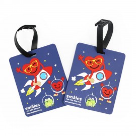 Pvc Custom Luggage Tag - (3.7"X2.2") with Logo  Pvc Custom Luggage Tag - (3.7"X2.2") with Logo