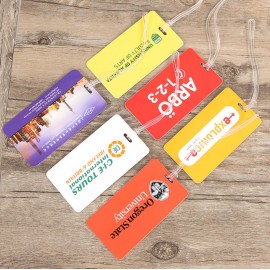 PVC Luggage Tags w/ Write-On Back with Logo