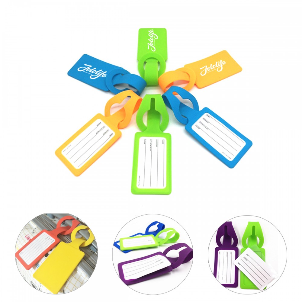 Personalized Brightly-colored Silicone Luggage Tag