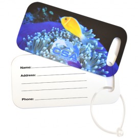 Rectangle Metal Luggage Tag - Full Color with Logo  Rectangle Metal Luggage Tag - Full Color with Logo