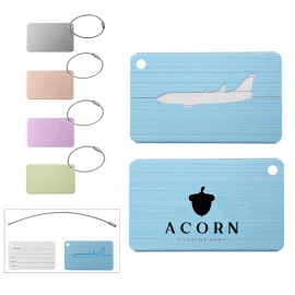 Promotional Airplane Pattern Aluminum Luggage Tag