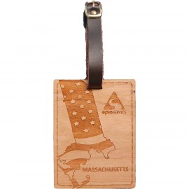 Hardwood State Luggage Tags with Logo