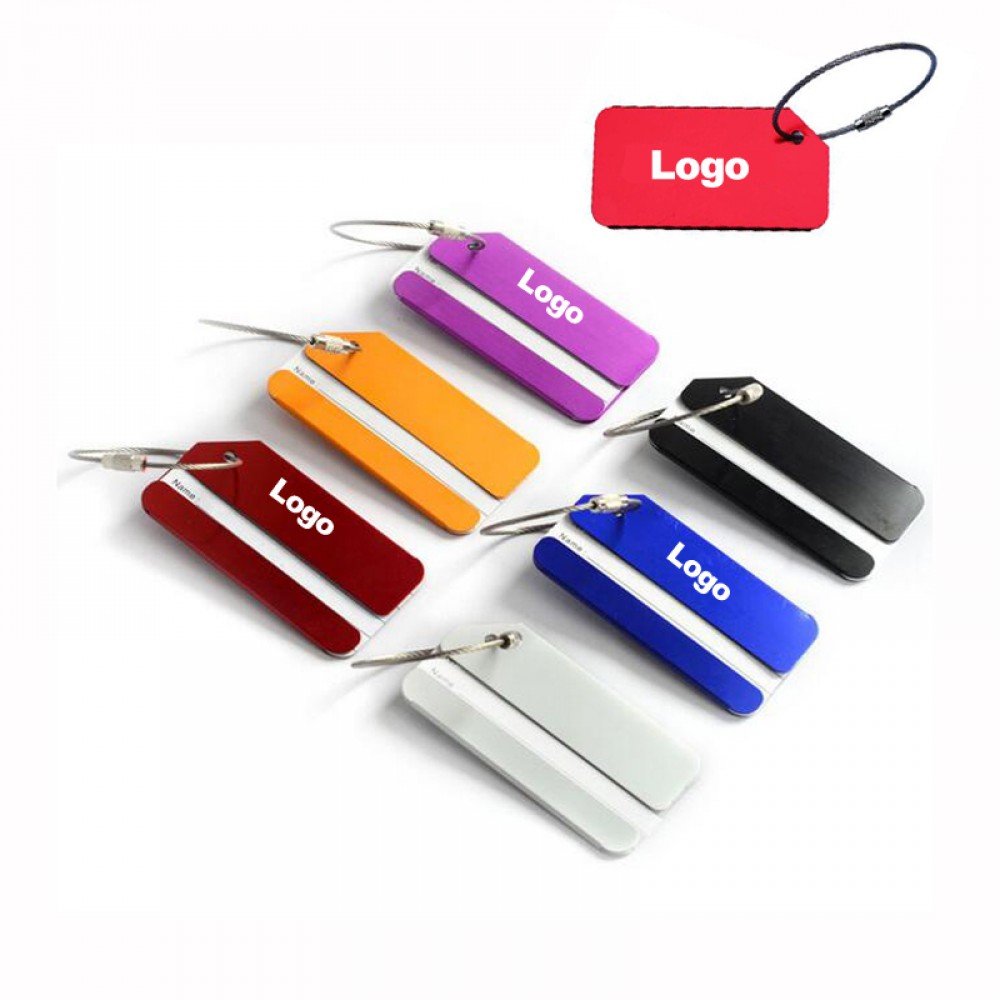 Luggage Travel Tags Metal Suitcase Bag ID Tag with Logo