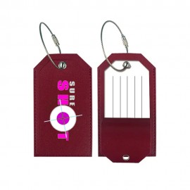 Leather Travel Luggage Tag For Suitcase with Logo