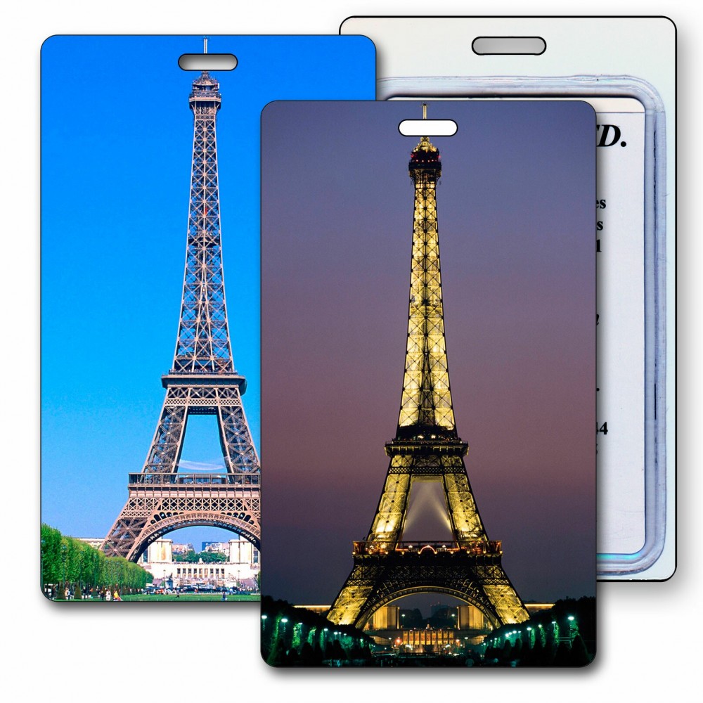 3D Lenticular Eiffel Tower Paris Image Luggage Tag (Custom) Custom Printed 3D Lenticular Eiffel Tower Paris Image Luggage Tag (Custom) Custom Printed