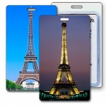 3D Lenticular Eiffel Tower Paris Image Luggage Tag (Custom) Custom Printed