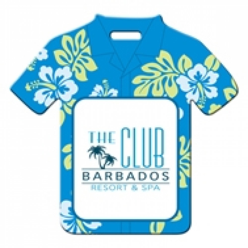 Hawaiian Shirt Shaped Luggage Tag with Logo