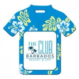 Logo Branded Hawaiian Shirt Shaped Luggage Tag  Logo Branded Hawaiian Shirt Shaped Luggage Tag