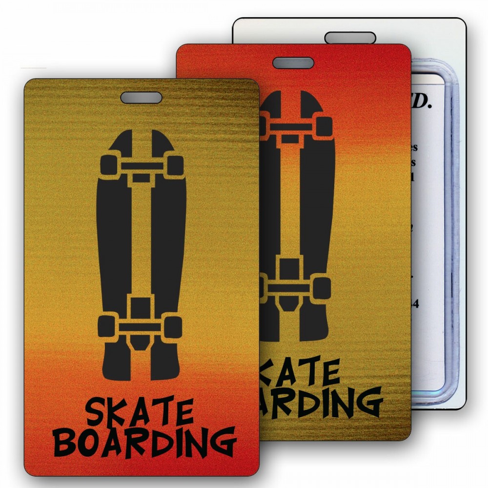 Logo Branded Lenticular Yellow/Orange/Brown Changing Color Luggage Tag (Imprinted) Logo Branded Lenticular Yellow/Orange/Brown Changing Color Luggage Tag (Imprinted)