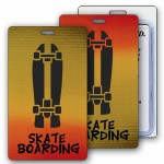 Logo Branded Lenticular Yellow/Orange/Brown Changing Color Luggage Tag (Imprinted)