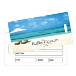 Luggage Tag Paneled Back For Writing, Large with Logo