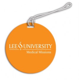 Luggage Tag with Matte Back, Round with Logo