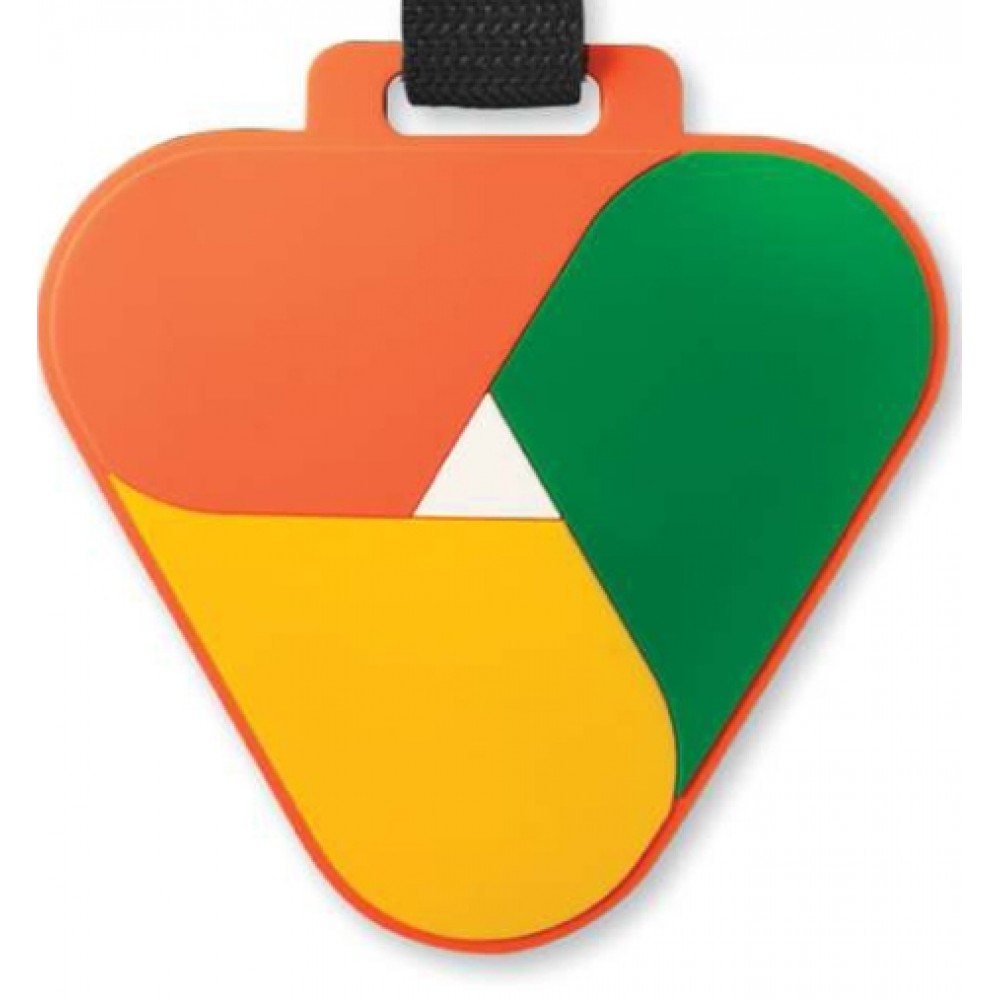 Logo Branded 4 1/2" Custom Oversized 3D Bag Tag w/Privacy Flap Logo Branded 4 1/2" Custom Oversized 3D Bag Tag w/Privacy Flap