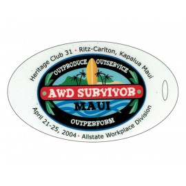 Full Color Oval Luggage Tag with Logo  Full Color Oval Luggage Tag with Logo