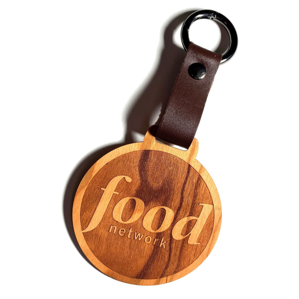 Wooden Engraved Bag Tag (JEROME) with Logo