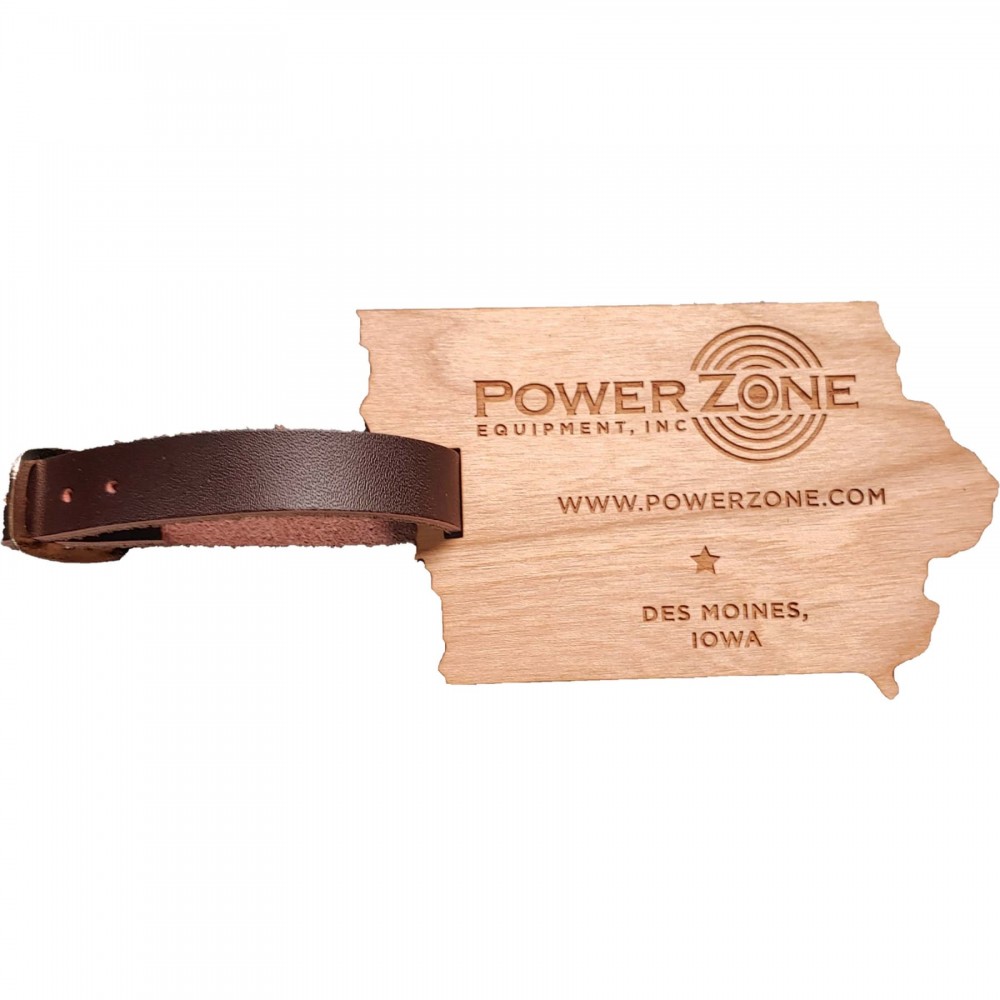 Customized Hardwood State Luggage Tags