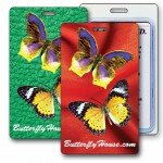 3D Lenticular Butterflies Stock Image Luggage Tag (Imprinted) Custom Imprinted