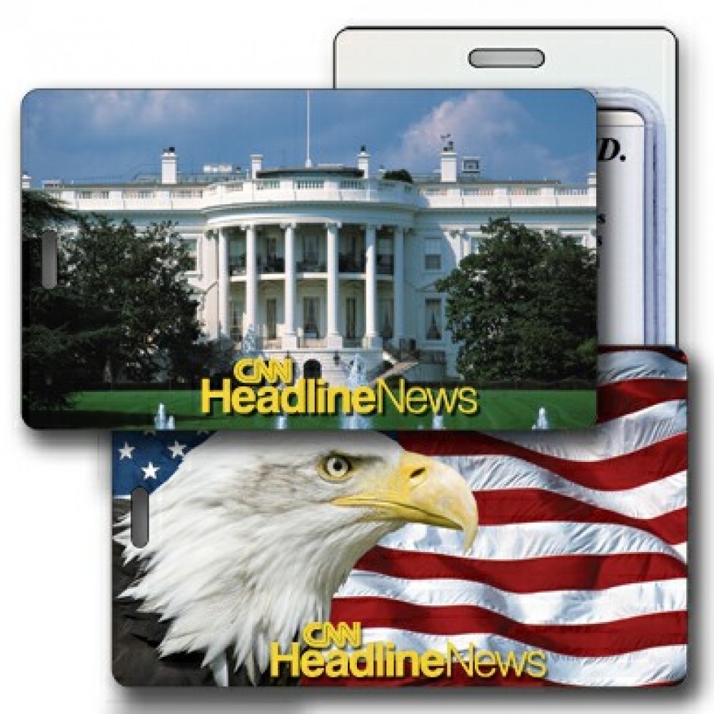 Custom Imprinted 3D Lenticular Luggage Tag White House (Full Custom Designed) Custom Imprinted 3D Lenticular Luggage Tag White House (Full Custom Designed)