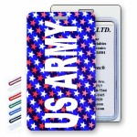 Custom Printed Lenticular Change Color American Flag Stars Luggage Tag (Imprinted)